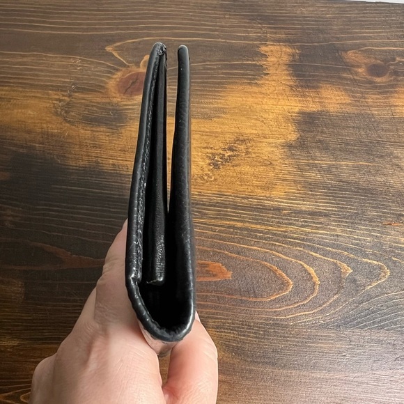 Coach Black Pebbled Leather Long Flap Card‎ Wallet Everyday Minimalist Classic - Picture 7 of 16